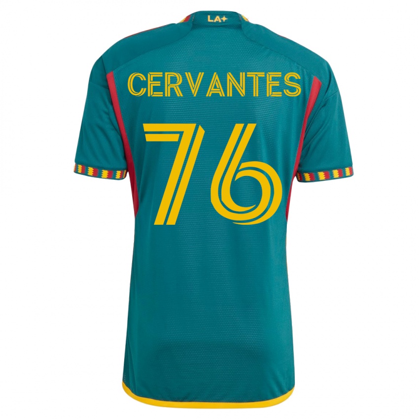 Dames Aaron Cervantes #76 Groente Uitshirt Uittenue 2023/24 T-Shirt België