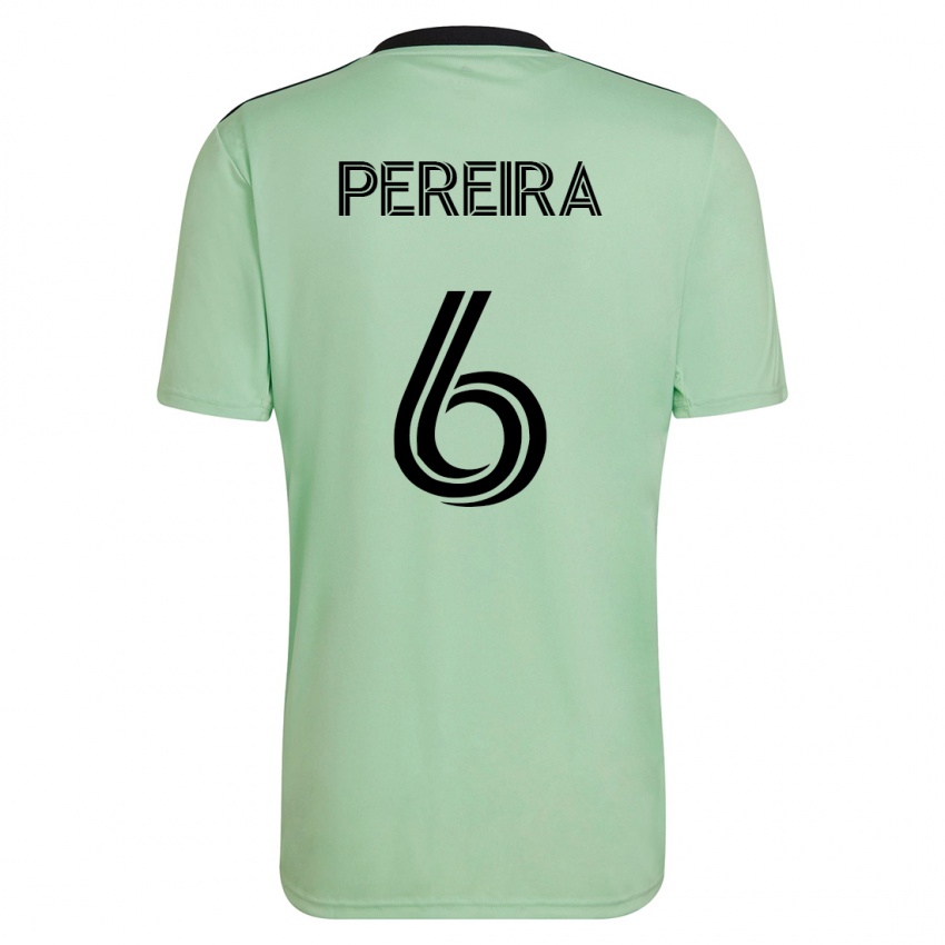 Damen Daniel Pereira #6 Hellgrün Auswärtstrikot Trikot 2023/24 T-Shirt Belgien