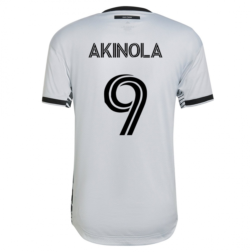 Dames Ayo Akinola #9 Wit Uitshirt Uittenue 2023/24 T-Shirt België