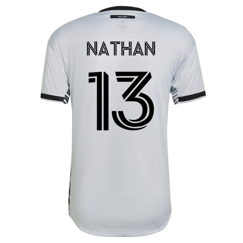 Dames Nathan #13 Wit Uitshirt Uittenue 2023/24 T-Shirt België