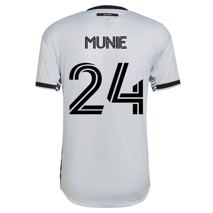 Dames Daniel Munie #24 Wit Uitshirt Uittenue 2023/24 T-Shirt België