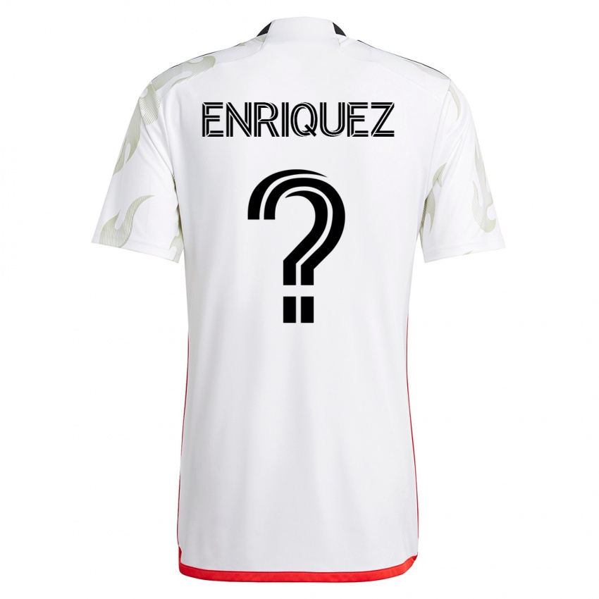 Dames Fabian Enriquez #0 Wit Uitshirt Uittenue 2023/24 T-Shirt België