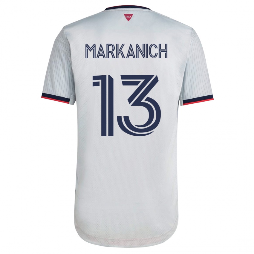 Damen Anthony Markanich #13 Weiß Auswärtstrikot Trikot 2023/24 T-Shirt Belgien