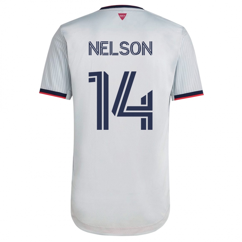 Damen John Nelson #14 Weiß Auswärtstrikot Trikot 2023/24 T-Shirt Belgien