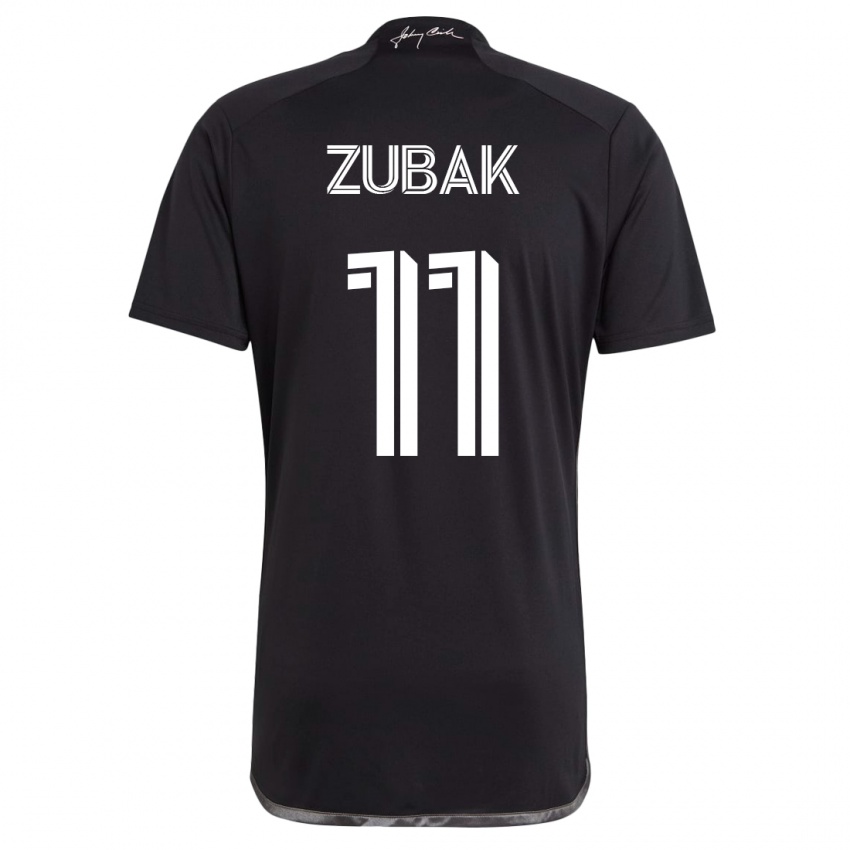 Damen Ethan Zubak #11 Schwarz Auswärtstrikot Trikot 2023/24 T-Shirt Belgien