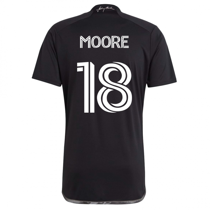 Damen Shaq Moore #18 Schwarz Auswärtstrikot Trikot 2023/24 T-Shirt Belgien