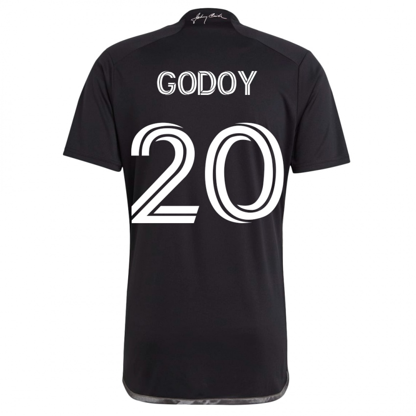 Damen Aníbal Godoy #20 Schwarz Auswärtstrikot Trikot 2023/24 T-Shirt Belgien
