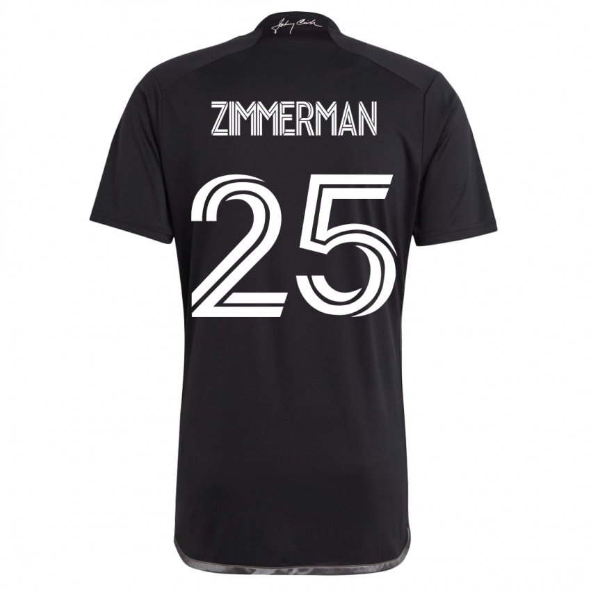 Damen Walker Zimmerman #25 Schwarz Auswärtstrikot Trikot 2023/24 T-Shirt Belgien