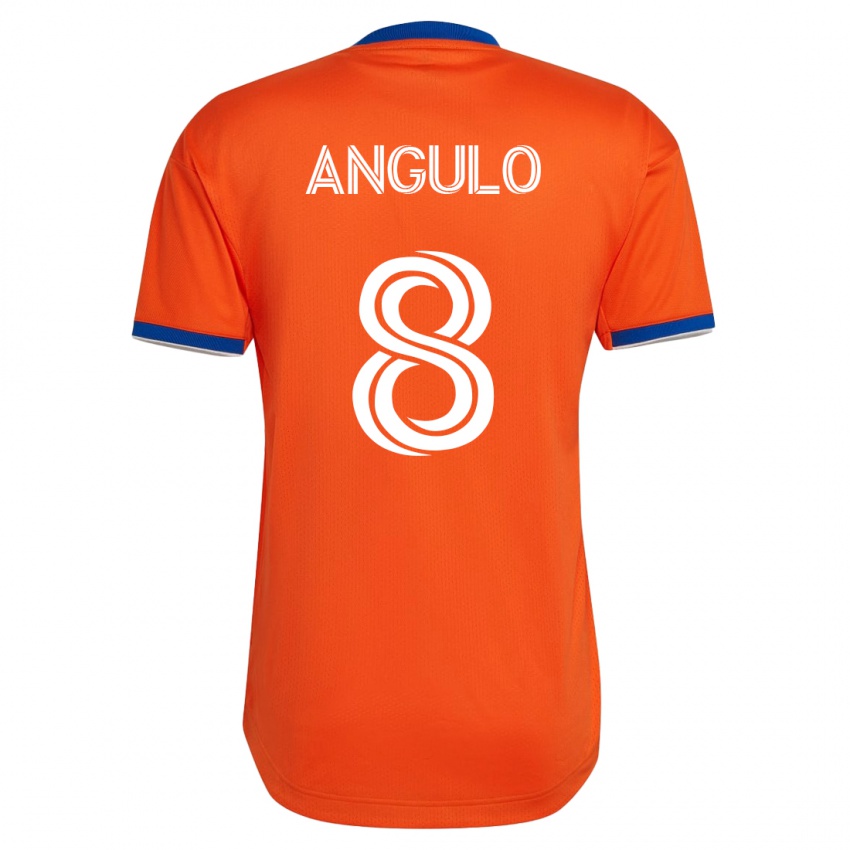 Dames Marco Angulo #8 Wit Uitshirt Uittenue 2023/24 T-Shirt België