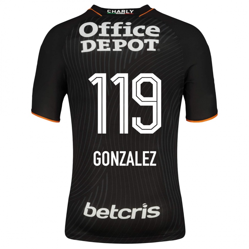 Damen Juan González #119 Schwarz Auswärtstrikot Trikot 2023/24 T-Shirt Belgien