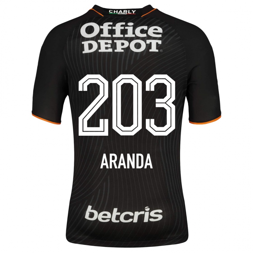 Damen Juan Aranda #203 Schwarz Auswärtstrikot Trikot 2023/24 T-Shirt Belgien