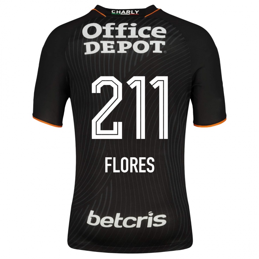 Damen Luis Flores #211 Schwarz Auswärtstrikot Trikot 2023/24 T-Shirt Belgien