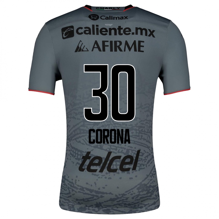 Dames Jesús Corona #30 Grijs Uitshirt Uittenue 2023/24 T-Shirt België