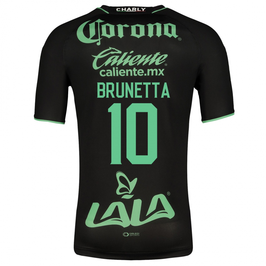 Damen Juan Brunetta #10 Schwarz Auswärtstrikot Trikot 2023/24 T-Shirt Belgien