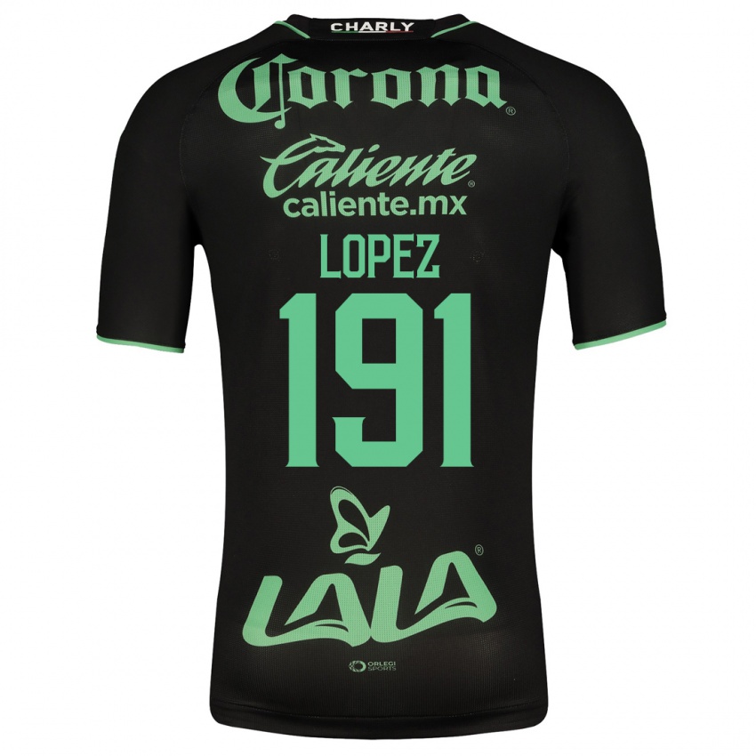 Dames Carlos López #191 Zwart Uitshirt Uittenue 2023/24 T-Shirt België