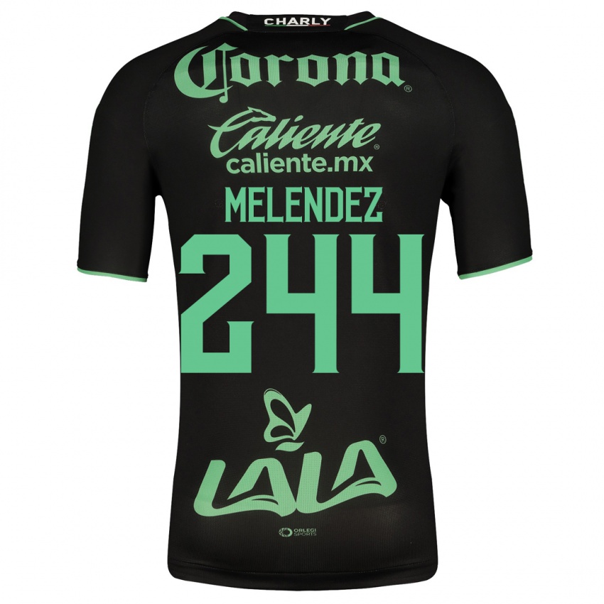 Damen Carlos Meléndez #244 Schwarz Auswärtstrikot Trikot 2023/24 T-Shirt Belgien