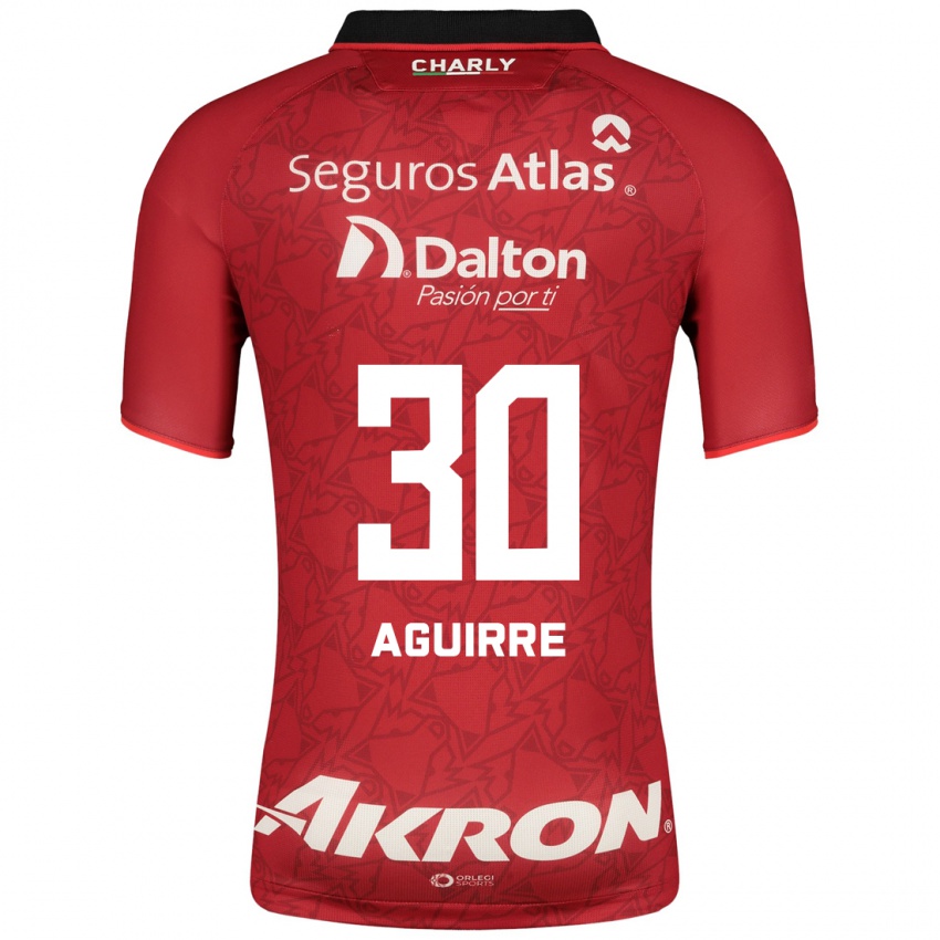 Damen Eduardo Aguirre #30 Rot Auswärtstrikot Trikot 2023/24 T-Shirt Belgien