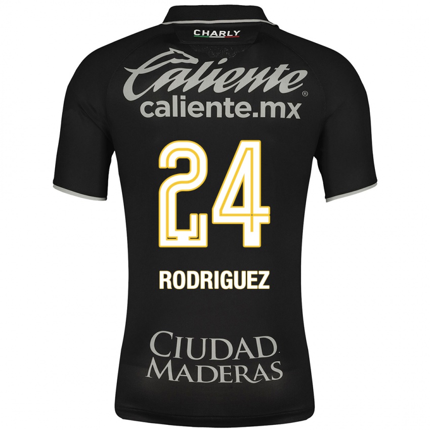 Damen Osvaldo Rodríguez #24 Schwarz Auswärtstrikot Trikot 2023/24 T-Shirt Belgien