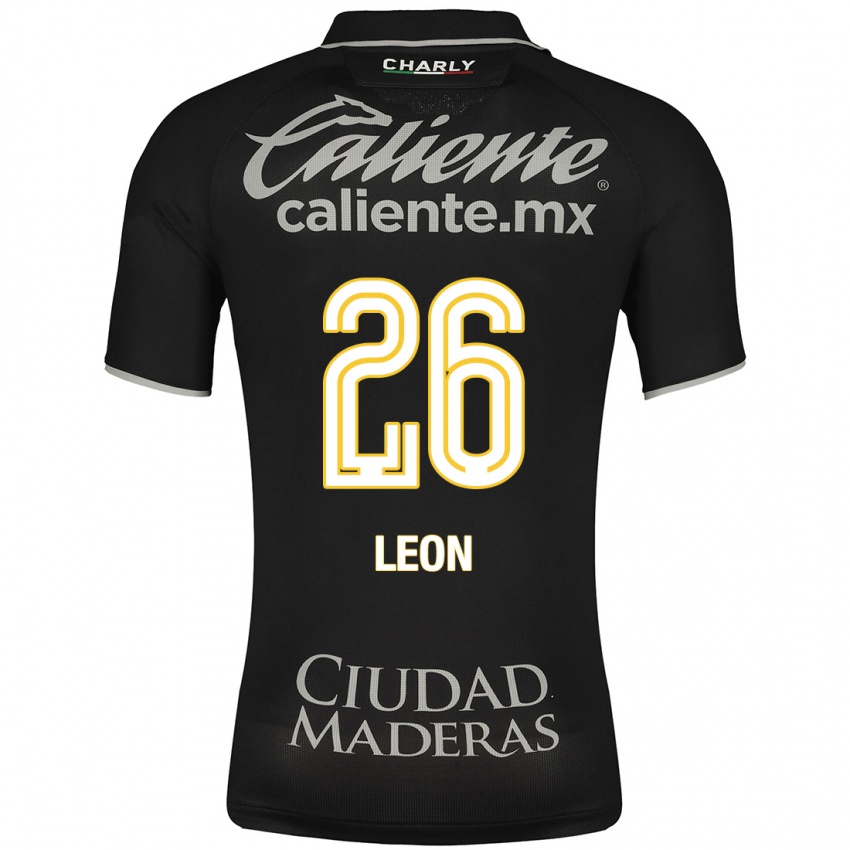 Damen Armando León #26 Schwarz Auswärtstrikot Trikot 2023/24 T-Shirt Belgien