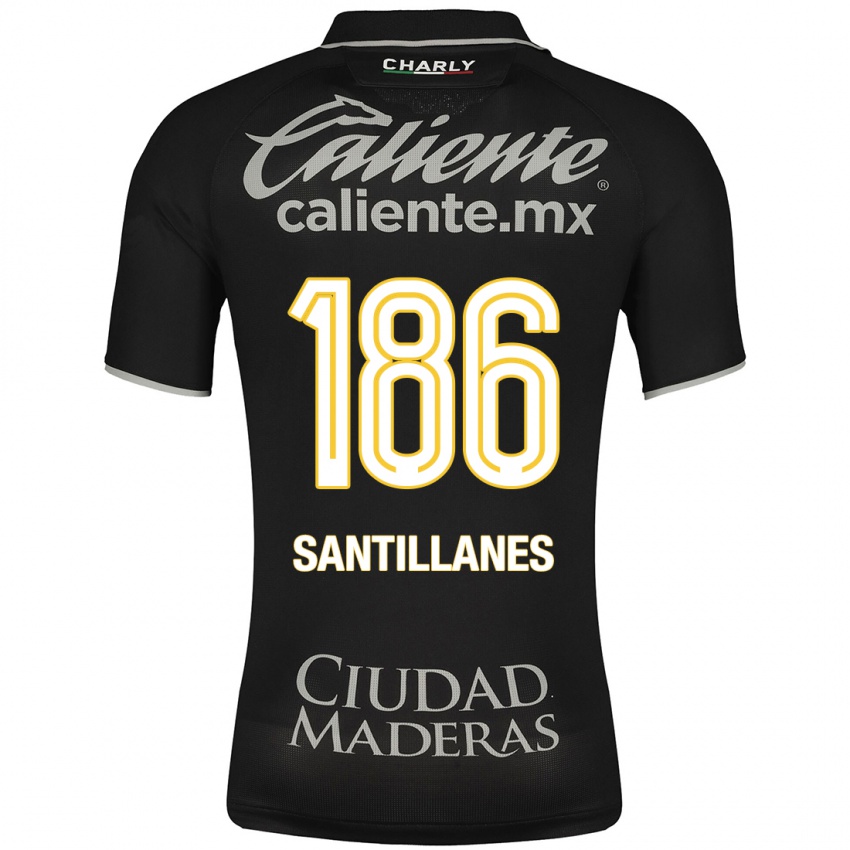 Damen Antonio Santillanes #186 Schwarz Auswärtstrikot Trikot 2023/24 T-Shirt Belgien