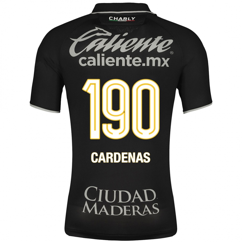 Damen Emilio Cárdenas #190 Schwarz Auswärtstrikot Trikot 2023/24 T-Shirt Belgien