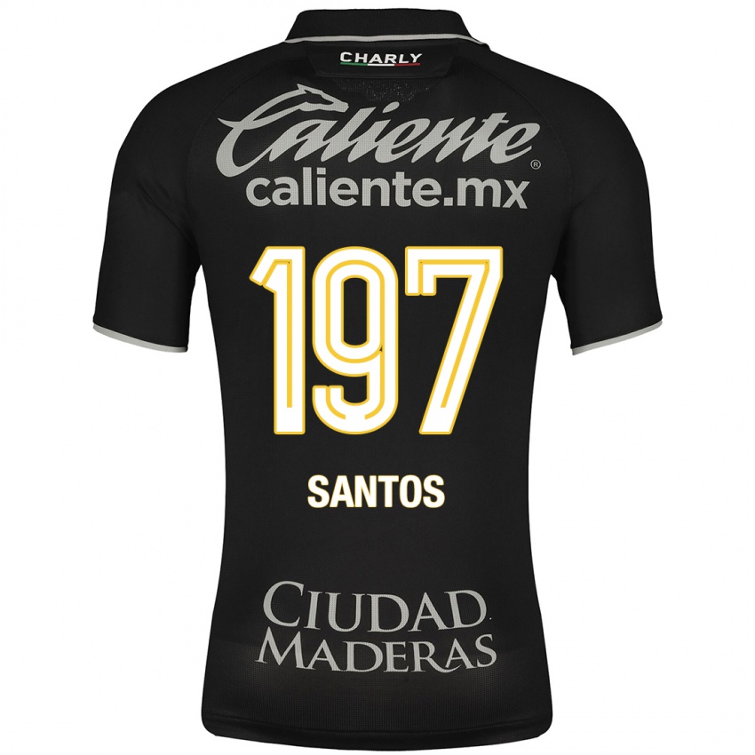 Damen Sebastián Santos #197 Schwarz Auswärtstrikot Trikot 2023/24 T-Shirt Belgien