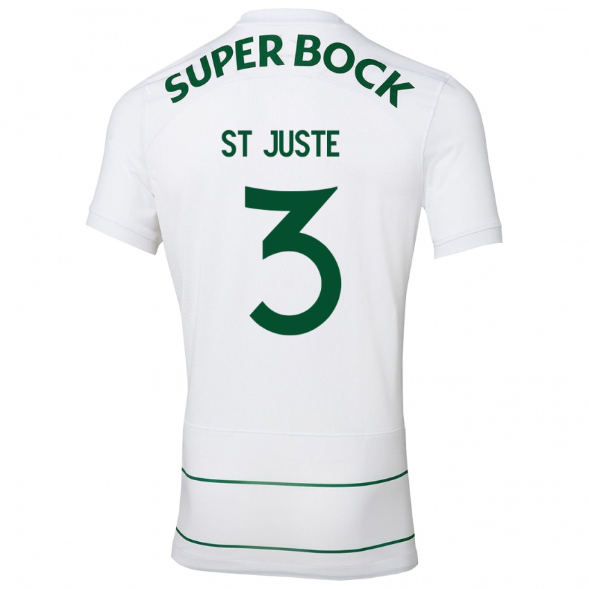 Damen Jerry St. Juste #3 Weiß Auswärtstrikot Trikot 2023/24 T-Shirt Belgien