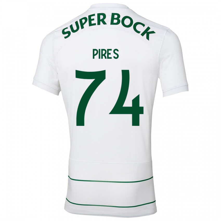 Damen Guilherme Pires #74 Weiß Auswärtstrikot Trikot 2023/24 T-Shirt Belgien