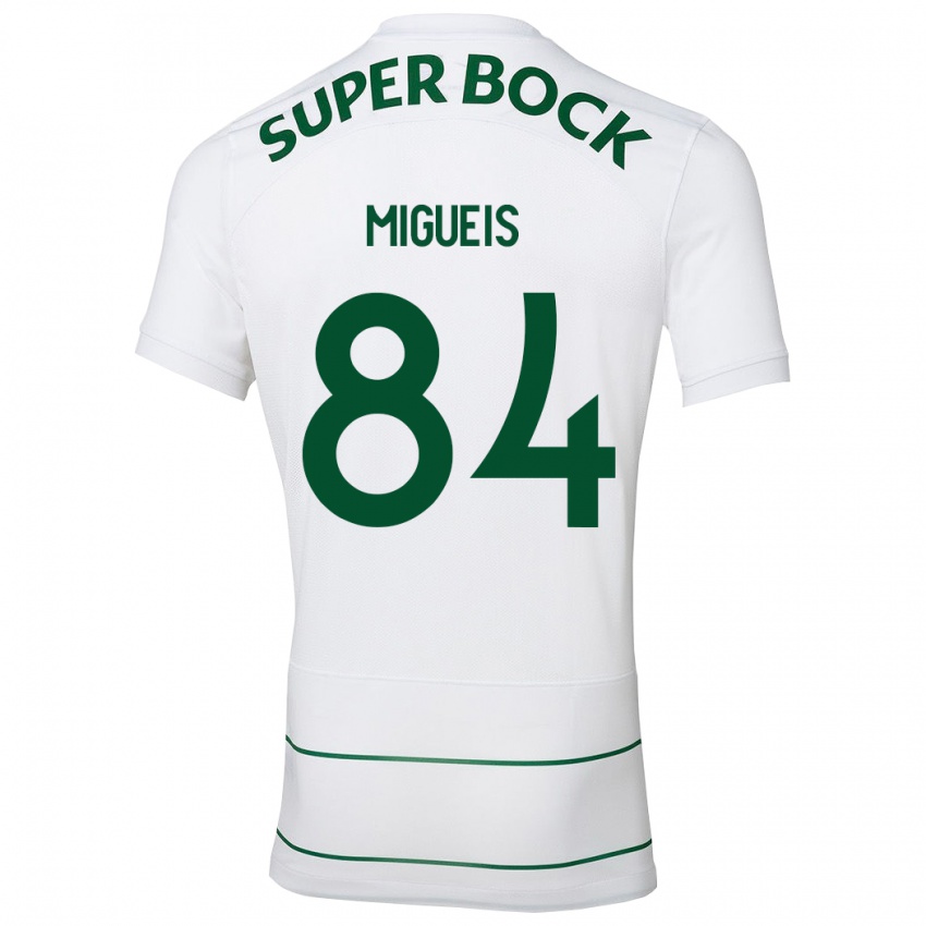 Damen Pedro Miguéis #84 Weiß Auswärtstrikot Trikot 2023/24 T-Shirt Belgien