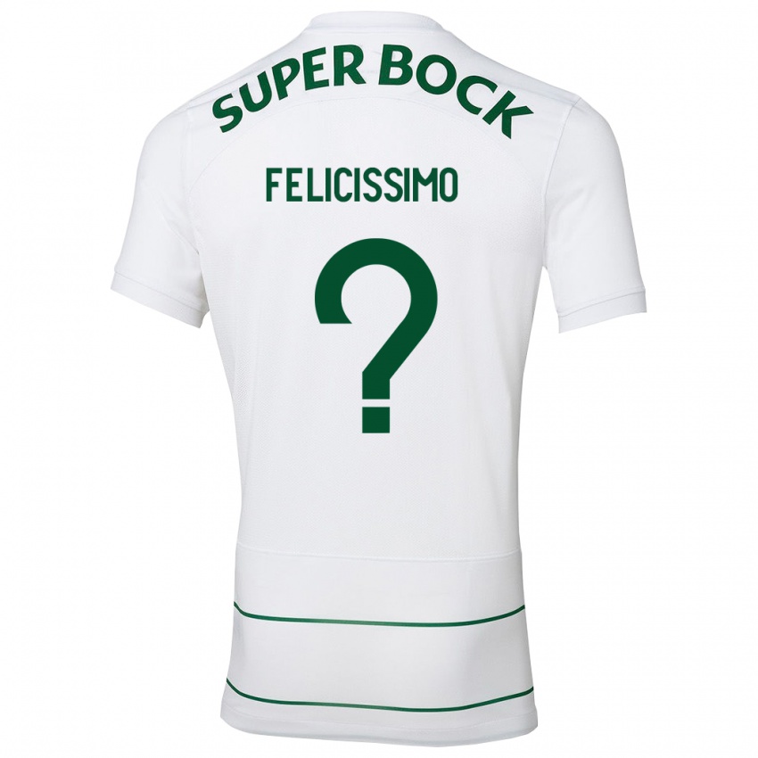 Damen Eduardo Felicíssimo #0 Weiß Auswärtstrikot Trikot 2023/24 T-Shirt Belgien