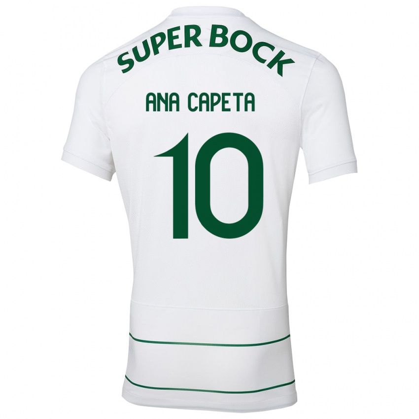 Damen Ana Capeta #10 Weiß Auswärtstrikot Trikot 2023/24 T-Shirt Belgien