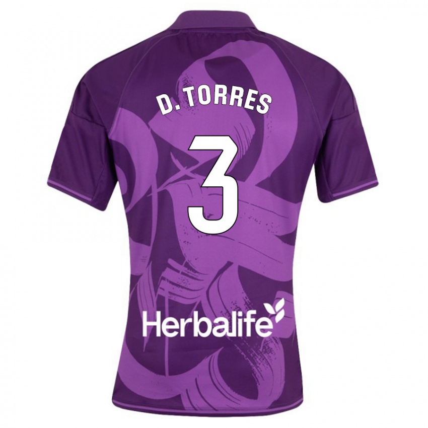 Damen David Torres #3 Violett Auswärtstrikot Trikot 2023/24 T-Shirt Belgien