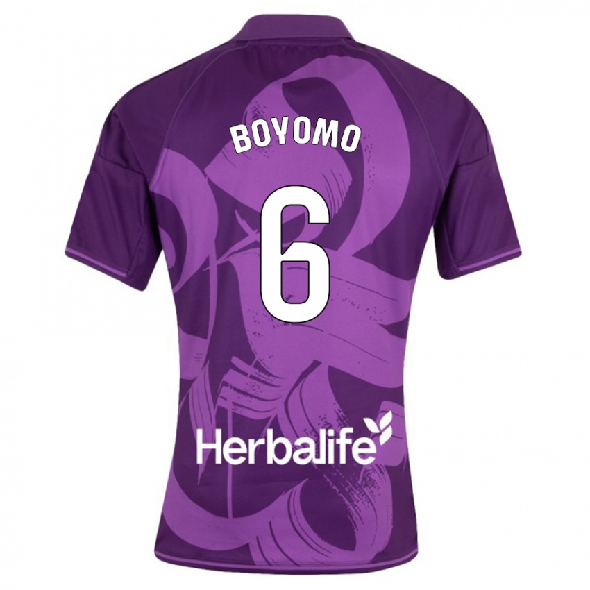 Damen Enzo Boyomo #6 Violett Auswärtstrikot Trikot 2023/24 T-Shirt Belgien
