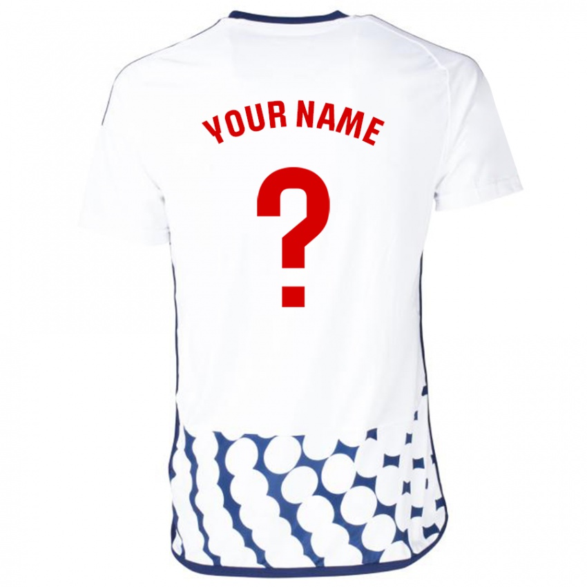 Femme Maillot Votre Nom #0 Blanc Tenues Extérieur 2023/24 T-Shirt Belgique