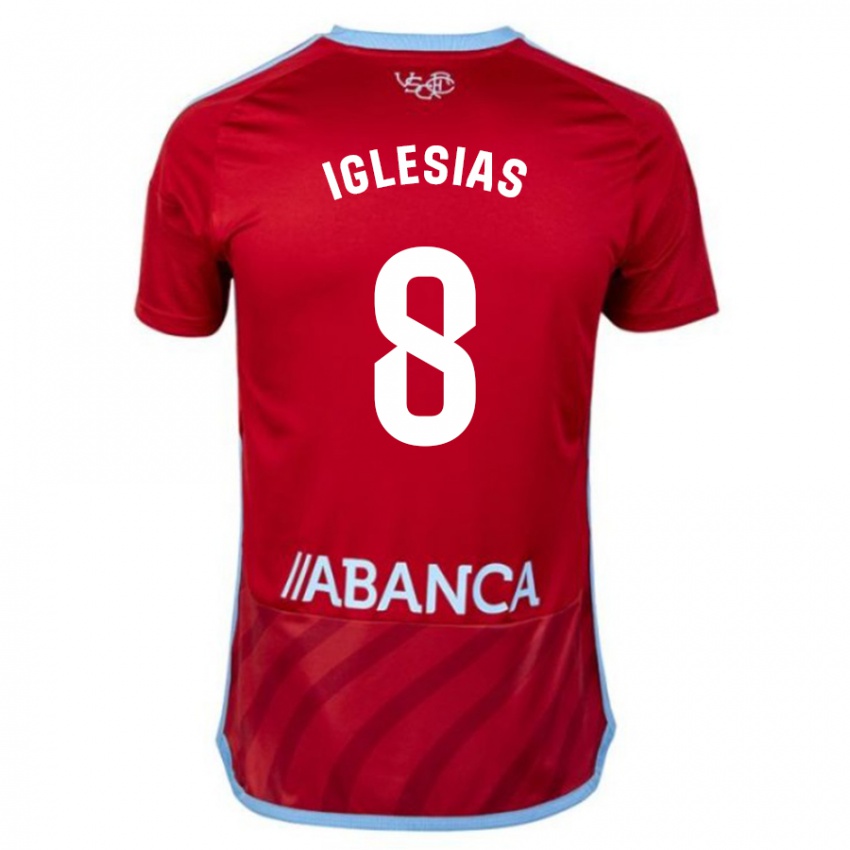 Dames Bruno Iglesias #8 Rood Uitshirt Uittenue 2023/24 T-Shirt België