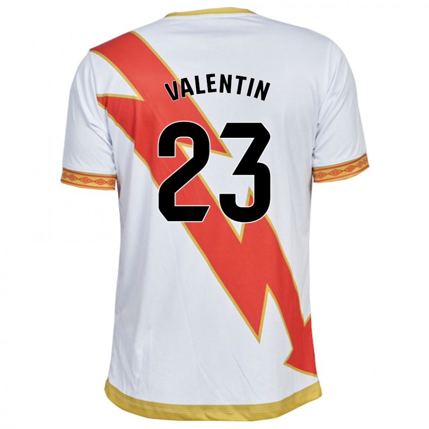 Kinder Óscar Valentín #23 Weiß Heimtrikot Trikot 2023/24 T-Shirt Belgien