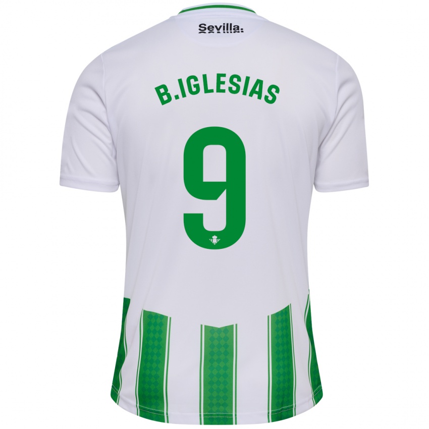 Enfant Maillot Borja Iglesias #9 Blanc Tenues Domicile 2023/24 T-Shirt Belgique