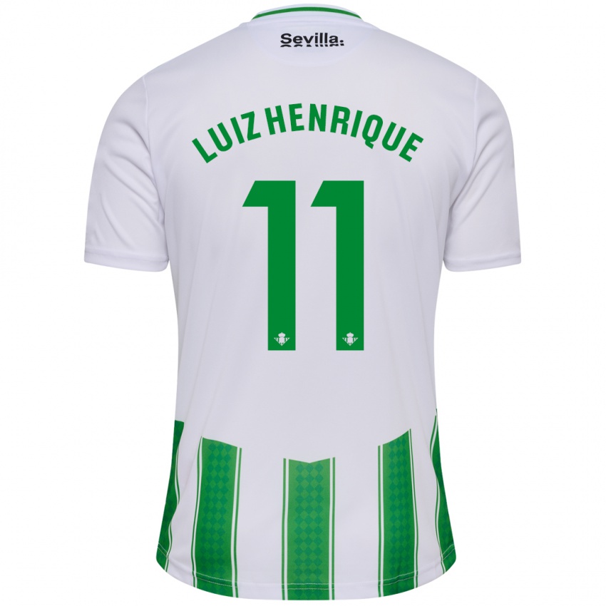 Enfant Maillot Luiz Henrique #11 Blanc Tenues Domicile 2023/24 T-Shirt Belgique