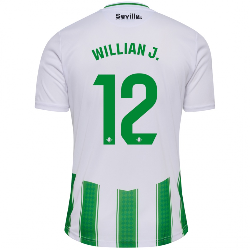 Enfant Maillot Willian José #12 Blanc Tenues Domicile 2023/24 T-Shirt Belgique