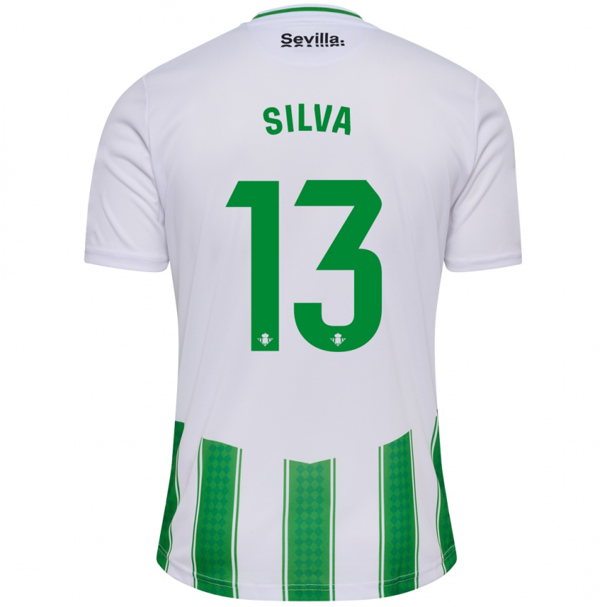Kinder Rui Silva #13 Weiß Heimtrikot Trikot 2023/24 T-Shirt Belgien