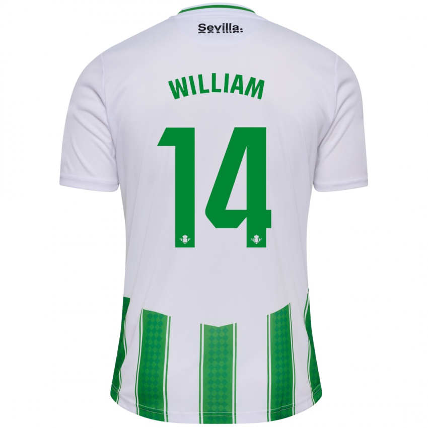 Enfant Maillot William Carvalho #14 Blanc Tenues Domicile 2023/24 T-Shirt Belgique