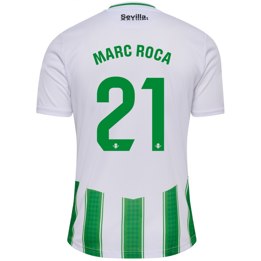 Kinder Marc Roca #21 Weiß Heimtrikot Trikot 2023/24 T-Shirt Belgien
