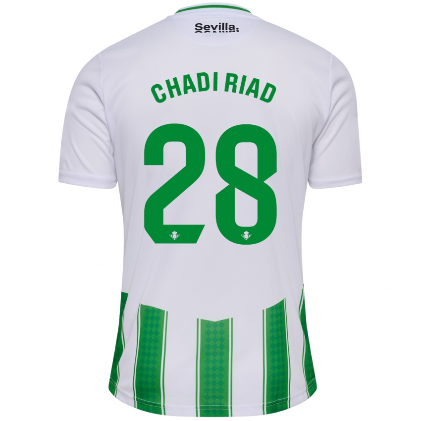 Kinderen Chadi Riad #28 Wit Thuisshirt Thuistenue 2023/24 T-Shirt België