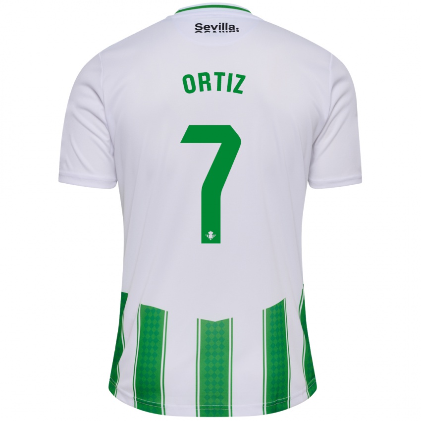 Kinder Ángel Ortiz #7 Weiß Heimtrikot Trikot 2023/24 T-Shirt Belgien