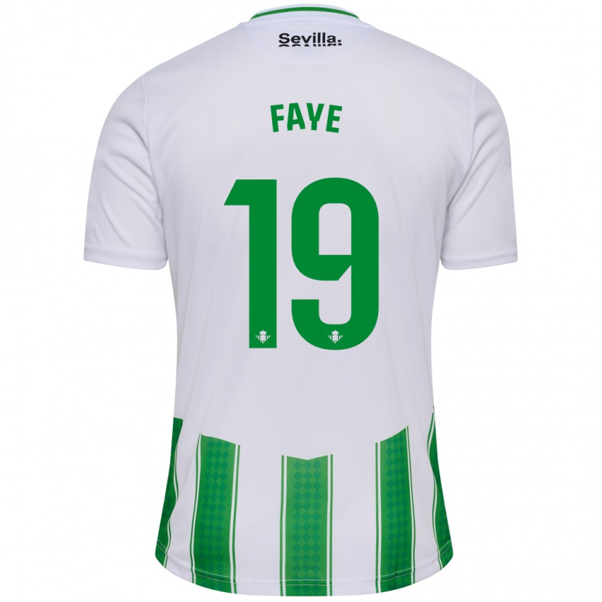Enfant Maillot Souleymane Faye #19 Blanc Tenues Domicile 2023/24 T-Shirt Belgique
