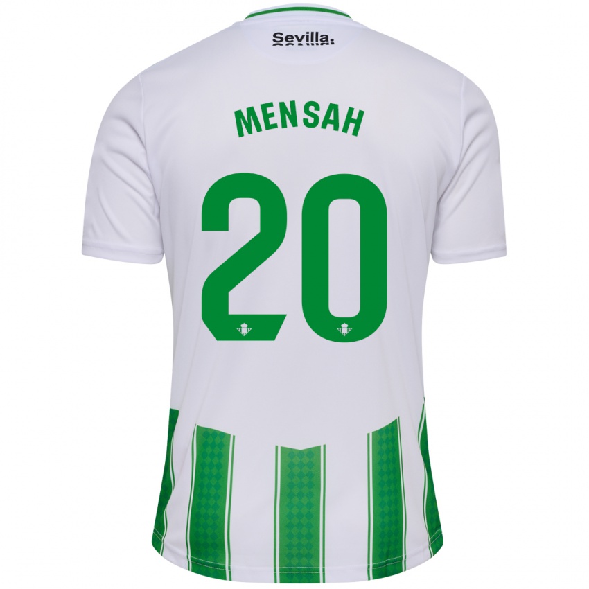 Enfant Maillot Mawuli Mensah #20 Blanc Tenues Domicile 2023/24 T-Shirt Belgique