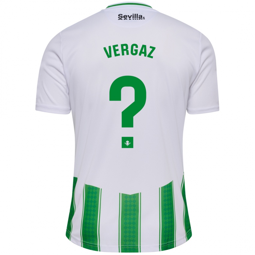 Enfant Maillot Alejandro Vergaz #0 Blanc Tenues Domicile 2023/24 T-Shirt Belgique