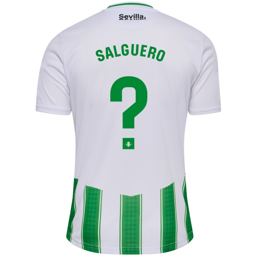 Enfant Maillot Antonio Salguero #0 Blanc Tenues Domicile 2023/24 T-Shirt Belgique