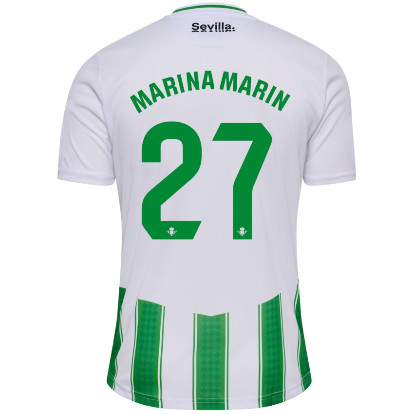 Kinder Marina Marín #27 Weiß Heimtrikot Trikot 2023/24 T-Shirt Belgien
