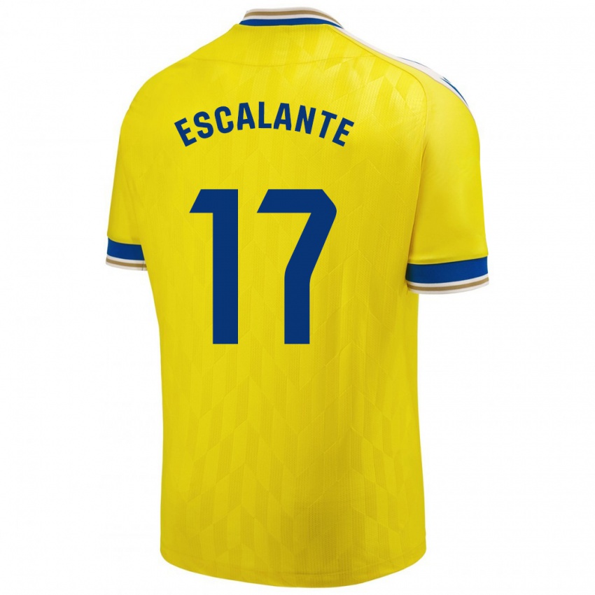Kinderen Gonzalo Escalante #17 Geel Thuisshirt Thuistenue 2023/24 T-Shirt België